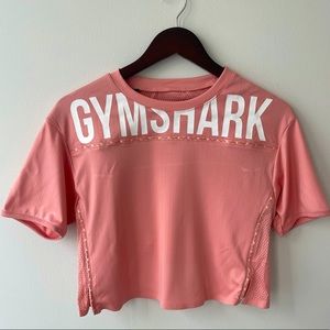 Gymshark Cropped Logo Tee w/ Mesh Detail Orange Size Small